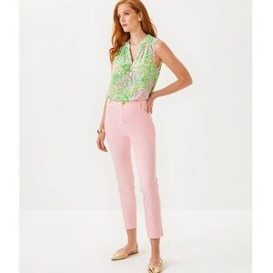 Lilly Pulitzer Ana High Rise Pant Pink Muse Size 6